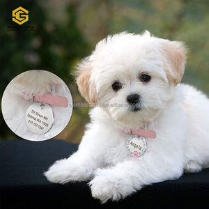 도매 라운드 라인 석 Pawstrip 빈 개 ID 태그 발 강아지 개 목걸이 펜던트 맞춤형 개 태그 칼라 고양이 태그 - Product Image 6