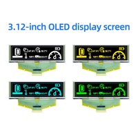 Écran d'affichage monochrome blanc haute résolution 256x64 de 3,12 pouces, module PMOLED mini, 30 broches, SSD1322 SPI/I2C