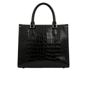 Sacs en cuir à prix direct usine, fournisseur de boutique, vente en gros personnalisée, sacs fourre-tout noirs en cuir de crocodile de qualité supérieure pour femmes, grande capacité - Product Image 3
