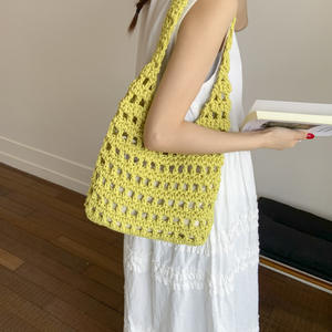 Matsujin, recién llegado para <span class=keywords><strong>Amazon</strong></span>, bolso de compras de <span class=keywords><strong>ganchillo</strong></span> para mujer, bolso de verano con bandolera de hombro hueco abierto - Product Image 4