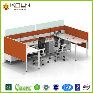 2025 multifunción de fábrica a buen precio, estación de trabajo para cubículos de 2 plazas con gabinete superior, materiales verdes, muebles de oficina de lujo - Product Image 4