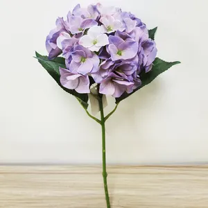 Cina vendita diretta della fabbrica di alta qualità artificiale hydrangea stelo del fiore per la cerimonia nuziale casa garden party decor artificiale ortensia