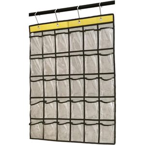 Hanging Closet Organizer 30 Pockets Clear <b>Storage</b> For <b>Clothes</b> Jewelry Phone Over Door Wall Mount Grey - Product Image 4