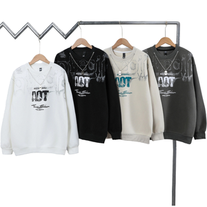 Nueva Sudadera con Capucha de Moda para Hombre, Estilo Urbano, Otoño, Manga Larga, Corte Holgado, Bordado, Estampado Personalizado, 100% Poliéster, Color Sólido, Forrada, Baja - Product Image 1