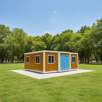 Maison conteneur pliable à double aile en acier à installation rapide, au design contemporain, pour usage extérieur, bureau à domicile, salle de sport