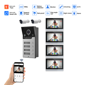 4 đơn vị HD 1080p Video cửa điện thoại hỗ trợ đa ngôn ngữ ODM/OEM Dịch vụ góc rộng máy ảnh bảo vệ ngôi nhà của bạn an ninh - Product Image 2