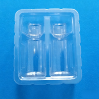 Plateau en plastique pour flacons de 3 ml, lot de 2, emballage blister de 10 ml, avec plateau blister rectangulaire en PVC, boîte en plastique pour poudre lyophilisée