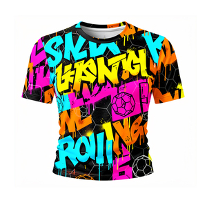 Camiseta Deportiva Corta Personalizada con Degradado <span class=keywords><strong>de</strong></span> Fanshi, Nombre del Equipo, Número y Logotipo Personalizados, Atuendo Deportivo para Chicas, Regalos <span class=keywords><strong>de</strong></span> Animadoras, Camiseta para Fanáticas - Product Image 2