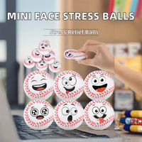 Petites balles anti-stress en forme de visage, en mousse, pour soulager le stress et l'anxiété, et comme cadeaux pour fêtes sportives