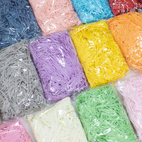 Harga pabrik 20g/tas kertas dekoratif potongan warna-warni rafia Filler kertas robek untuk kotak hadiah