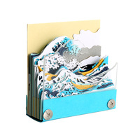 Usine de Shenzhen : Nouveauté ! Modèle personnalisable en acrylique 3D sur le thème des vagues océaniques de Kanagawa – Art créatif pour entreprises