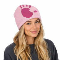 Gorro Reversible de Punto Jacquard de Doble Cara con Patrón de Camuflaje de Dibujos Animados, 100% Acrílico, Unisex, Cálido para Invierno, Estilo Hip Hop, Anime, Y2K