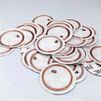 Mini Etiqueta de PVC de 50 mm T5577, Adhesiva, Regrabable, Etiqueta RFID de 125 kHz