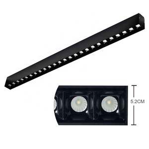 Lustre Linéaire LED Moderne en Aluminium Nouveau Noir Blanc Chaud <span class=keywords><strong>Suspension</strong></span> Minimaliste Industrielle <span class=keywords><strong>pour</strong></span> Lampes Suspendues de Bureau à Domicile - Product Image 3