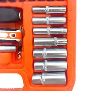 Boîtes <span class=keywords><strong>à</strong></span> <span class=keywords><strong>outils</strong></span> combinées orange <span class=keywords><strong>à</strong></span> 72 dents Ensemble de 53 pièces <span class=keywords><strong>à</strong></span> cliquet poli Autres <span class=keywords><strong>outils</strong></span> <span class=keywords><strong>à</strong></span> main du mécanicien Mallette rigide OEM personnalisable - Product Image 5