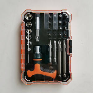 T-Type Ratchet Screwdriver Set 28-Piece 1/4 In Alloy Steel Hand <b>Tool</b> <b>Kit</b> For Home Use - Product Image 5