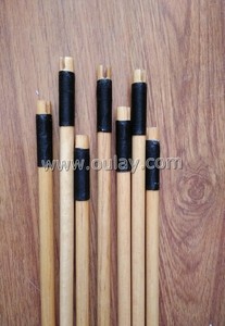 Caza tiro con arco flechas de madera disparar con plumas de pavo Barradas ala derecha al por mayor - Product Image 6