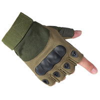 Halbfinger-Taktikhandschuhe Rutschfest Verschleißfest Atmungsaktiv mit Harten Knöchelschützern für Motorrad Radfahren Jagd Outdoor-Training