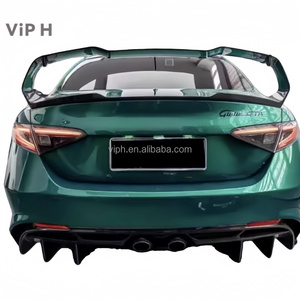 Décoration en fibre de carbone pour <span class=keywords><strong>pare</strong></span>-chocs avant/arrière Viph Romeo Giulia, installation par vis, ajustement universel, <span class=keywords><strong>peinture</strong></span> noire - Product Image 6