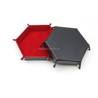 Boîte de rangement pliable et amovible noire pour dés de jeu, personnalisable en gros, avec impression sur mesure, pour jeux de table