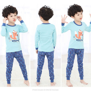 Set di Biancheria Intima Termica in Puro Cotone per Bambini e Bambine, <span class=keywords><strong>Pigiama</strong></span> Autunno Inverno <span class=keywords><strong>con</strong></span> Stampa Trendy, Abbigliamento per Casa - Product Image 6