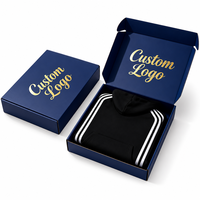 Boîte d'expédition en carton ondulé personnalisée de luxe avec dorure à chaud pour vêtements, sweats à capuche, emballage OEM en gros