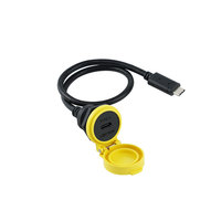 Connecteur de montage sur panneau extérieur étanche IP67 Type-C 2.0 Micro USB 2.0 3.0, câble d'extension circulaire mâle-femelle