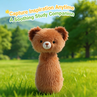 Stylo gel en peluche mignon, stylo en polaire doux avec porte-clés, pendentif animal, cadeau pour étudiant, accessoire de bureau