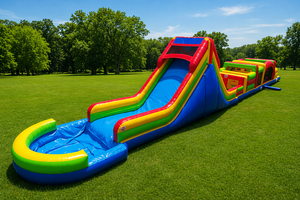 Castillo Inflable Comercial con Tobogán Acuático y Pista <span class=keywords><strong>de</strong></span> Obstáculos para Fiestas Extremas <span class=keywords><strong>de</strong></span> Verano - Product Image 4