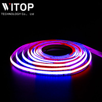 Bande lumineuse LED COB numérique magique RGB RGBW Fantasy Colors Pixel COB Light Strip DC12V 24V Addressable CCT Switchable Controller