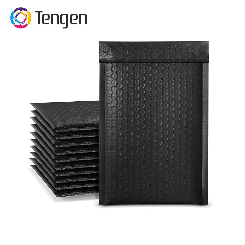Customized Black Courier Envelope Delivery Bag Eco Friendly Bubble Mailer Packaging Bags
