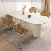 Alien Rock Slab Table de salle à manger moderne et simple Table de salle à manger de luxe style crème