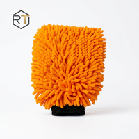 Gant de lavage de voiture professionnel en microfibre chenille ultra-douce double face anti-rayures
