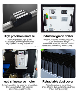 Cortadora Láser de <span class=keywords><strong>Fibra</strong></span> CNC de Pórtico 3015 de 1500W sin Rebabas para Chapa Metálica de 0.5-3mm de Espesor, Control AI/DXF Cypcut, Manejo de Archivos LAS, Hiwin - Product Image 3