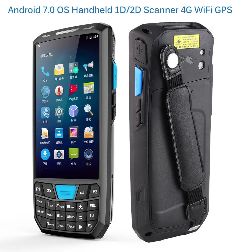 Портативный КПК, Android 9,0 4G смартфон 1D 2D qr сканер штрих-кода, инвентарный мобильный терминал данных