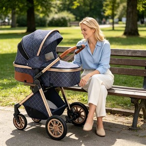 <span class=keywords><strong>Poussette</strong></span> multifonctionnelle 3 en 1 pour bébé, luxe, portable, paysage, 4 roues, pliable, chariot, <span class=keywords><strong>poussette</strong></span> pour nouveau-né - Product Image 6