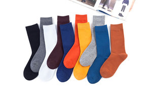 Pure <strong>Black</strong> Organic Cotton Bamboo <strong>Socks</strong> Manufacturer Gift for <strong>Men's</strong> Lengthen <strong>Socks</strong> Sublimation Design Mid Calf Business <strong>Socks</strong> - Product Image 4