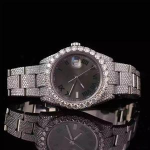 Reloj Analógico de Acero Inoxidable con Movimiento Mecánico Automático de Lujo Elegante, con Piedras de Moissanita Heladas para un Estilo Atractivo y Premium - Product Image 5