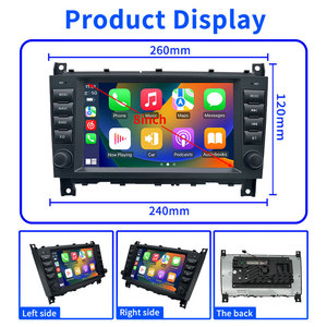 8 inch <span class=keywords><strong>Android</strong></span> 13 không dây Carplay GPS navigation Bảng điều khiển Mercedes Benz w203 C180 C200 B150 MP3 mô hình RAM 1 năm bảo hành - Product Image 3