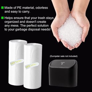 Car Trash <b>Bags</b>, 60 Counts Elastic Transparent Mini Garbage <b>Bags</b>, <b>Waterproof</b> Disposable Trash Can Liner Refills for Car Home - Product Image 6