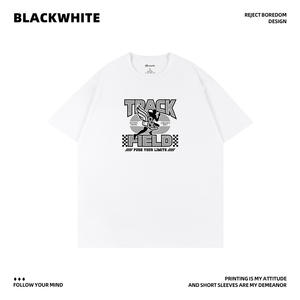 Camiseta de atletismo unisex 100% algodón transpirable de manga corta Q124 - Product Image 4