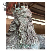 Prix de gros Statue de Poséidon en résine grandeur nature Statue Dieu de la mer en fibre de verre Sculpture Dieu Aquaman
