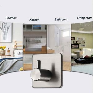 WEKIS <b>Kitchen</b> Robe Bathroom Self-Adhesive Eco-Friendly Coat Towel <b>Hooks</b> Wall Hangers Anti-Skid Heavy-duty 304 Stainless <b>Hook</b> - Product Image 5