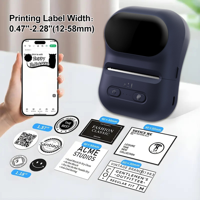 High-definition Mini Label Printer Small Inexpensive Portable Inkless Thermal Learning Photo BT Wireless Printer