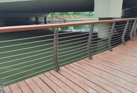304 acier inoxydable câble clôture barrières de circulation fabricant passage supérieur paysage balustrade rivière corde sécurité garde-corps