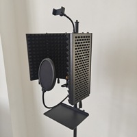 Microphone de studio en métal, cabine insonorisée, écran anti-vent absorbant le son, chambre de réduction du bruit de bureau, coton anti-pop
