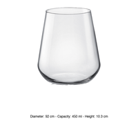 Verre à eau Bormioli Rocco Inalto DOF 45 cl H 10,3 cm Ø 9,2 cm