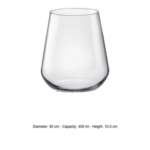 Vaso de Agua Bormioli Rocco Inalto DOF 45 cl, Altura 10.3 cm, Diámetro 9.2 cm - Product Image 3