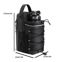 Sac bandoulière isotherme 2026 pour bouteille d'eau, multi-poches, sangle réglable, porte-bouteille pour la randonnée, les voyages et les activités de plein air