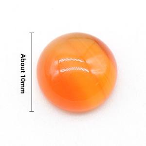 Cabochon rond de 10 mm en agate naturelle, cristal poli, surface incurvée unique, forme géométrique, accessoire de bijouterie DIY, pierre en vrac à incrustation - Product Image 5